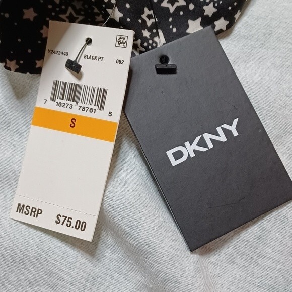 DKNY Star-Print Tie-Waist Robe sz small - Picture 7 of 12